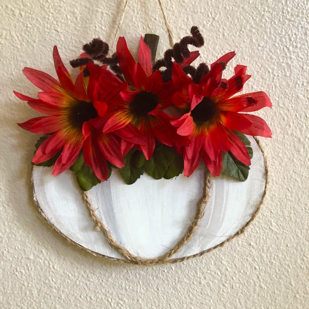 Wooden Pumpkin wall or table fall decor